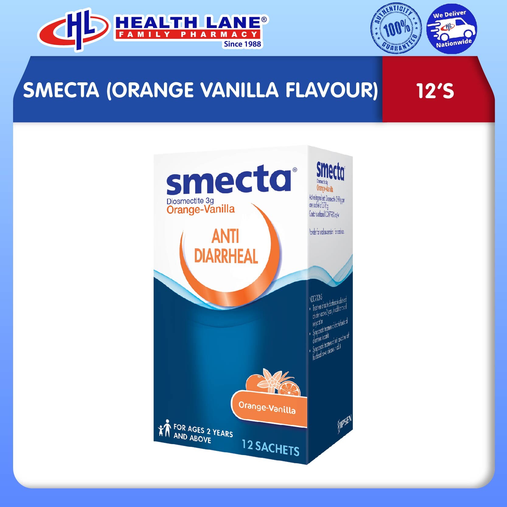 SMECTA (OREN VANILA FLAVOUR) 12'S